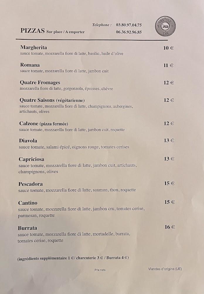 La Cantine de Zan - Menu Image 2